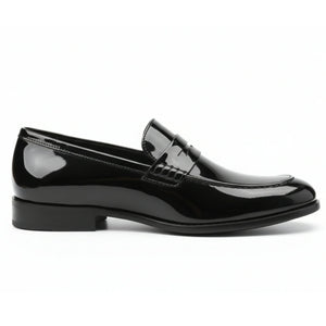 Men’s Faux Leather Slip On Penny Loafers-TruClothing