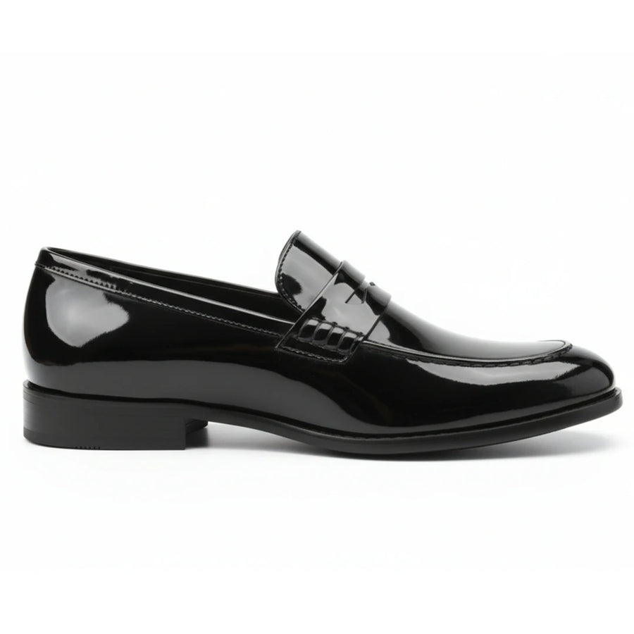 Men’s Faux Leather Slip On Penny Loafers-TruClothing