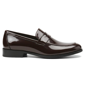Men’s Faux Leather Slip On Penny Loafers-TruClothing