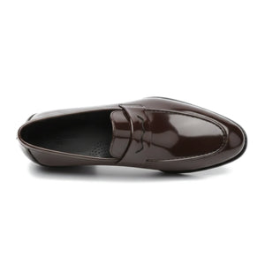 Men’s Faux Leather Slip On Penny Loafers-TruClothing