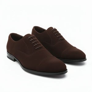 Men's Faux Suede Lace-Up Oxford Shoes-TruClothing