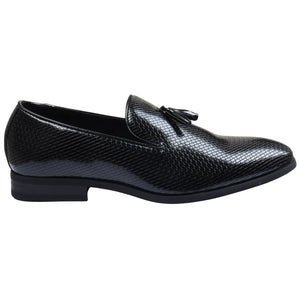Men's Leather Lined Tassel Pattern Loafers-TruClothing