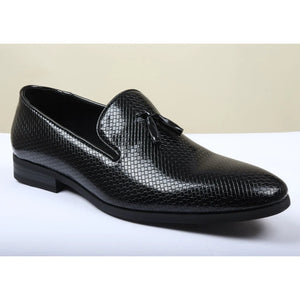 Men's Leather Lined Tassel Pattern Loafers-TruClothing