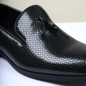 Men's Leather Lined Tassel Pattern Loafers-TruClothing