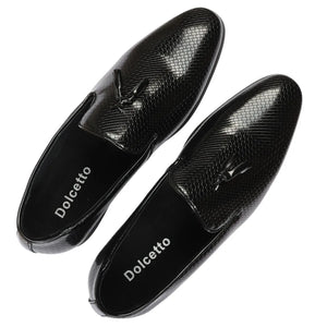 Men's Leather Lined Tassel Pattern Loafers-TruClothing