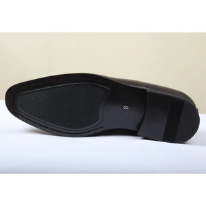 Men's Leather Lined Tassel Pattern Loafers-TruClothing
