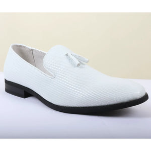 Men's Leather Lined Tassel Pattern Loafers-TruClothing