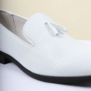 Men's Leather Lined Tassel Pattern Loafers-TruClothing