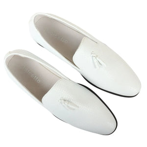 Men's Leather Lined Tassel Pattern Loafers-TruClothing