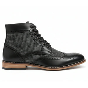Men’s Wingtip Brogue Ankle Boots-TruClothing
