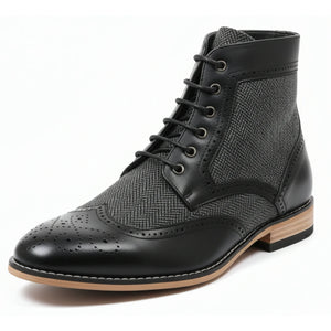 Men’s Wingtip Brogue Ankle Boots-TruClothing