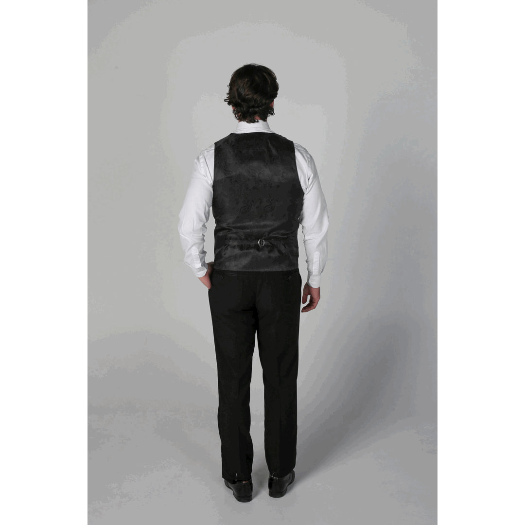 Ford - Men's Black 3 Piece Tuxedo Suit