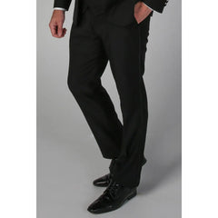 Pantalon de smoking noir pour homme