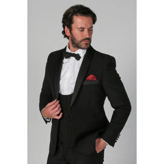 Veste de smoking noire pour homme blazer col châle