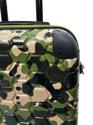 Camo Print Hard Case Shell Suitcase-TruClothing