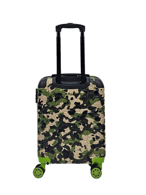 Camo Print Hard Case Shell Suitcase-TruClothing