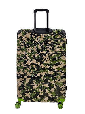 Camo Print Hard Case Shell Suitcase-TruClothing