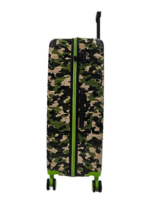 Camo Print Hard Case Shell Suitcase-TruClothing
