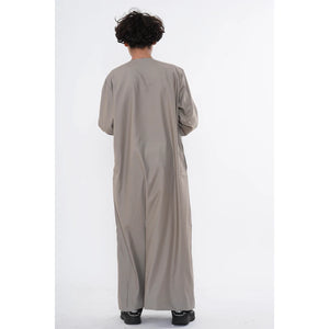 HM10 - Boy's Thobe Emirati Omani Zipped Jubba-TruClothing