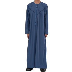 HM10 - Boy's Thobe Emirati Omani Zipped Jubba-TruClothing