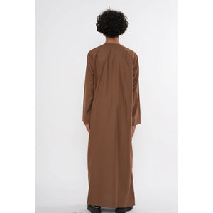 HM10 - Boy's Thobe Emirati Omani Zipped Jubba-TruClothing