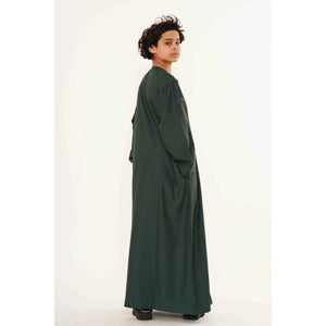 HM10 - Boy's Thobe Emirati Omani Zipped Jubba-TruClothing