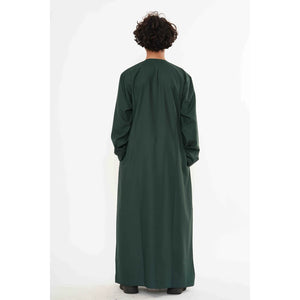 HM10 - Boy's Thobe Emirati Omani Zipped Jubba-TruClothing