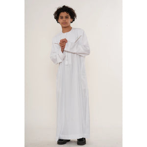 HM10 - Boy's Thobe Emirati Omani Zipped Jubba-TruClothing