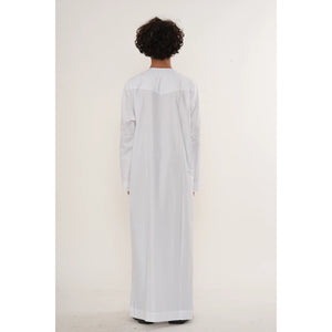 HM10 - Boy's Thobe Emirati Omani Zipped Jubba-TruClothing