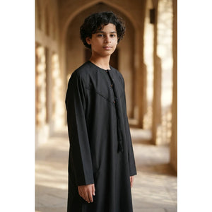 HM11 - Boy's Thobe Emirati Omani Bobble Button String Tassel-TruClothing