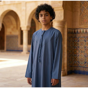 HM11 - Boy's Thobe Emirati Omani Bobble Button String Tassel-TruClothing