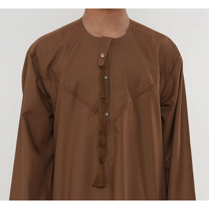 HM11 - Boy's Thobe Emirati Omani Bobble Button String Tassel-TruClothing