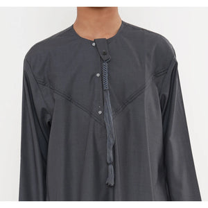 HM11 - Boy's Thobe Emirati Omani Bobble Button String Tassel-TruClothing