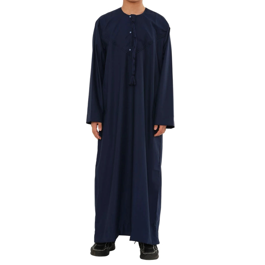 HM11 - Boy's Thobe Emirati Omani Bobble Button String Tassel-TruClothing