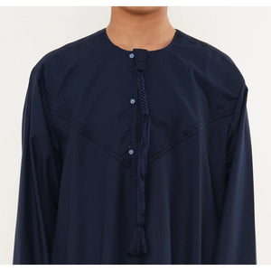 HM11 - Boy's Thobe Emirati Omani Bobble Button String Tassel-TruClothing