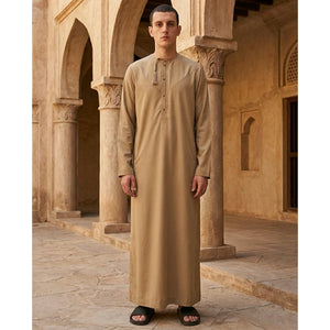 HM11 - Men's Emirati Omani Bobble Button Thobe-TruClothing