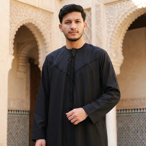 HM11 - Men's Emirati Omani Bobble Button Thobe-TruClothing