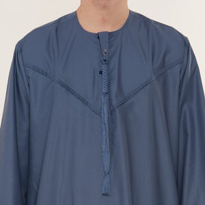 HM11 - Men's Emirati Omani Bobble Button Thobe-TruClothing