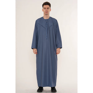 HM11 - Men's Emirati Omani Bobble Button Thobe-TruClothing