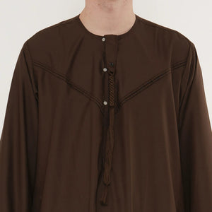 HM11 - Men's Emirati Omani Bobble Button Thobe-TruClothing
