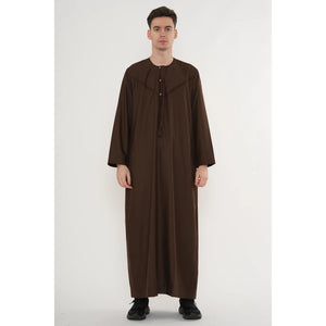 HM11 - Men's Emirati Omani Bobble Button Thobe-TruClothing
