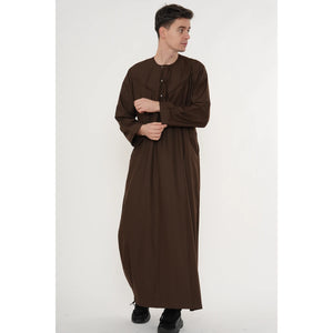 HM11 - Men's Emirati Omani Bobble Button Thobe-TruClothing