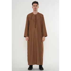 HM11 - Men's Emirati Omani Bobble Button Thobe-TruClothing