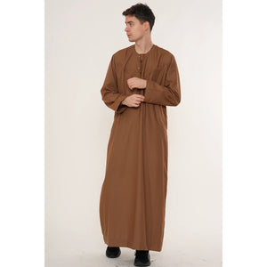 HM11 - Men's Emirati Omani Bobble Button Thobe-TruClothing