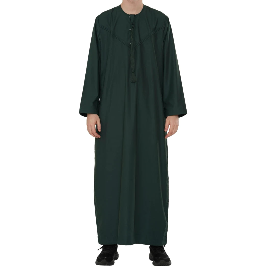 HM11 - Men's Emirati Omani Bobble Button Thobe-TruClothing