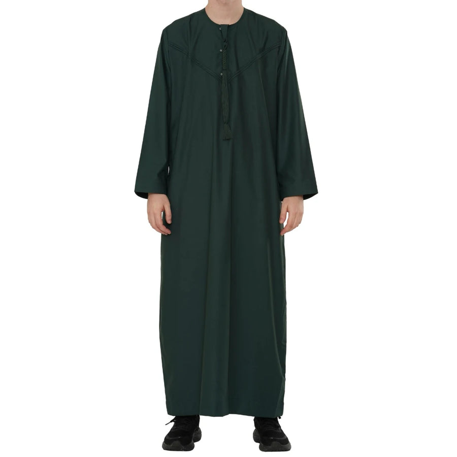 HM11 - Men's Emirati Omani Bobble Button Thobe-TruClothing