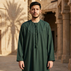 HM11 - Men's Emirati Omani Bobble Button Thobe-TruClothing