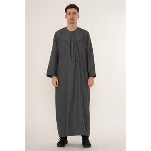 HM11 - Men's Emirati Omani Bobble Button Thobe-TruClothing