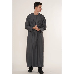 HM11 - Men's Emirati Omani Bobble Button Thobe-TruClothing