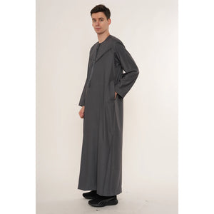 HM11 - Men's Emirati Omani Bobble Button Thobe-TruClothing